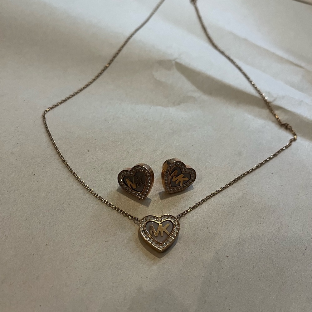 Michael Kors earring and necklace set.
